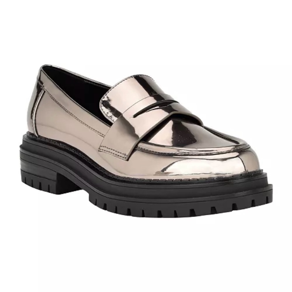 Calvin Klein pewter Grant Loafer; NWT; size 10.